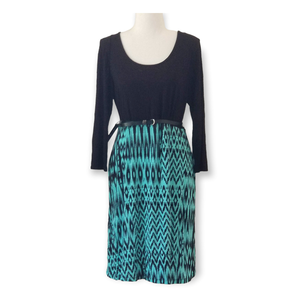 Ma CHerie Maternity ¾ Sleeve Belted Dress - Size M